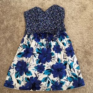 Xhilaration XL Strapless Floral Dress